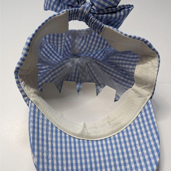 Nordstrom BP Gingham Bow Baseball Cap Blue and White - Picture 4 of 5